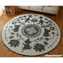 MOOMIN M FOLK LINE RUG M　#38ネイビー　#12イエロー　#1アイボリー