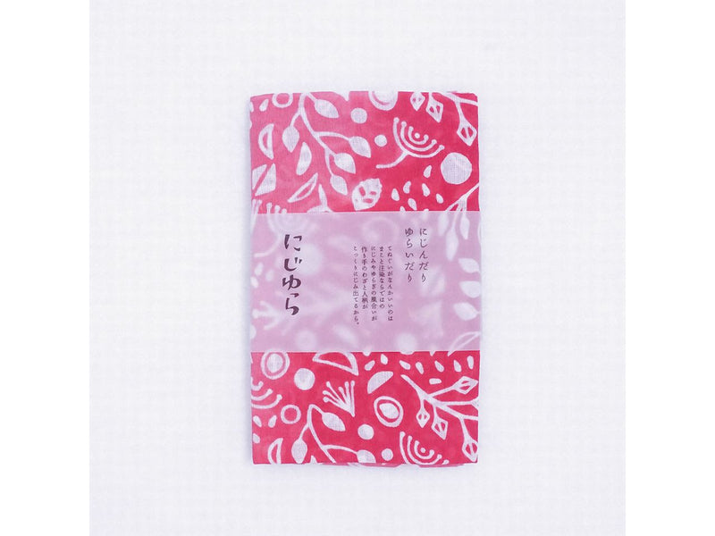 にじゆら　ガーゼ スカーフ　fruit pattern